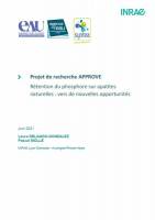 Rétention du phosphore sur apatites naturelles : vers de nouvelles opportunités